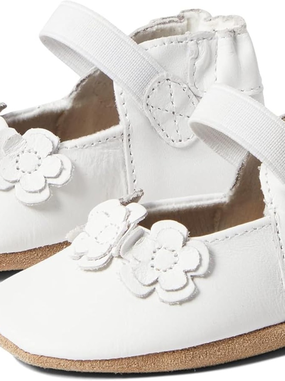 Robeez White Floral Mary Jane Baby Shoes